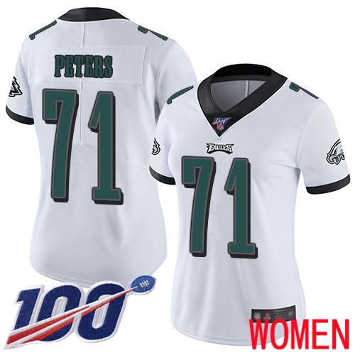 Women Philadelphia Eagles #71 Jason Peters White Vapor Untouchable NFL Jersey Limited Player Season